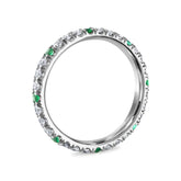 Micropavé Emerald Eternity Band